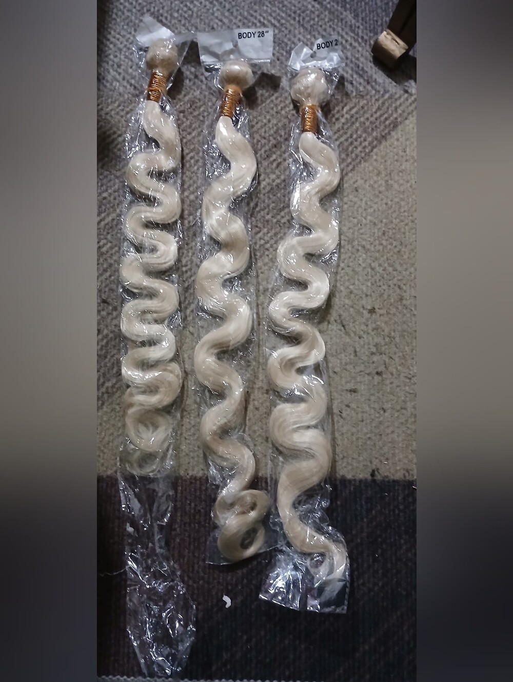 3 Pack 613 Blonde Body Wave Small Bundles Synthetic Hair Extensions.(28,28,28)